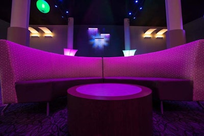 Couches, dazzling lighting design and hi-def sound are all inclusive.