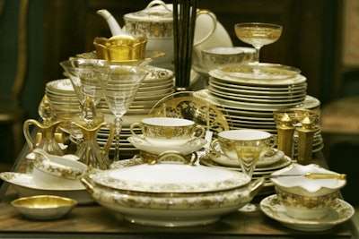 Gold dishes