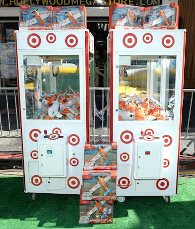 A branded claw game provided additional prizes.