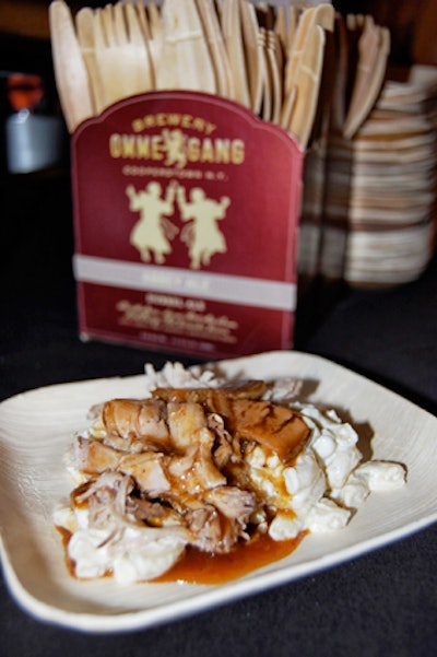 Smoke & Barrel's Logan McGear opted for the Ommegang Abbey with his pulled pork served alongside a three-cheese macaroni.