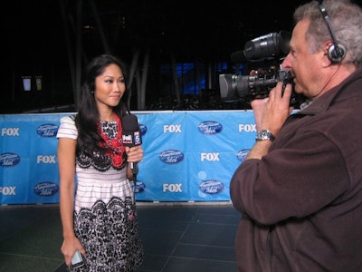 Doing live satellite feeds for American Idol finals night