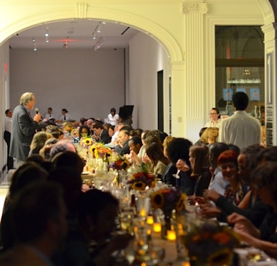 Make use of long hallways for stunning table setups.