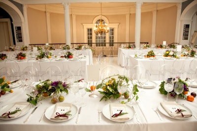 The Marble Court is the perfect setting for dinner.