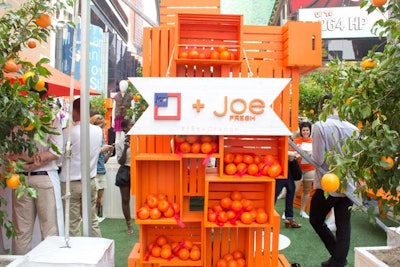 An orange grove in Times Square marked a collaboration between J.C. Penney and Joe Fresh that allows the retailer exclusive rights to the Canadian clothing brand's children's line. The retailer hoped the unexpected concept and its juxtaposition with the surrounding area would draw traffic to the public promotion in the last days of summer.