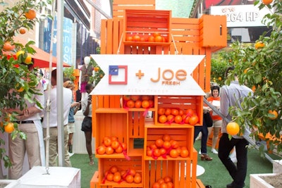 An orange grove in Times Square marked a collaboration between J.C. Penney and Joe Fresh that allows the retailer exclusive rights to the Canadian clothing brand's children's line. The retailer hoped the unexpected concept and its juxtaposition with the surrounding area would draw traffic to the public promotion in the last days of summer.