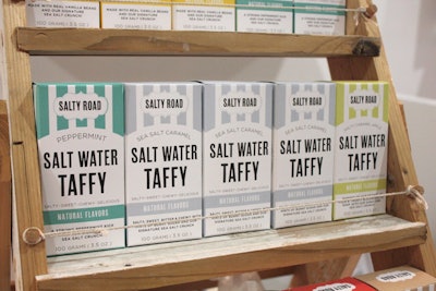 Brooklyn upstart Salty Road sold its naturally flavored, handmade salt-water taffy in flavors like bergamot, salty caramel apple, and peppermint saltwater.