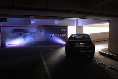 As guests drove to reserved parking on the fifth level, they passed branding with clever messages that helped them navigate to their parking area.