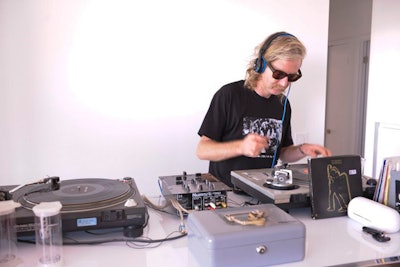 Kops Records set up a mini record shop that featured live entertainment from DJ Brendan Canning.