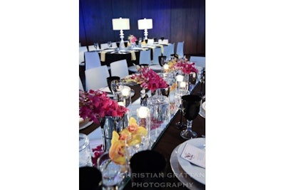 Family-style table setting, bar mitzvah