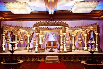 An elegant ballroom setting for any ceremony or event