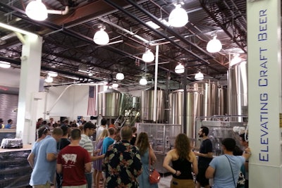Port City provided samples of its six beers on tap then took groups throughout the brewery to see the beer-making process in action. The Alexandria-based brewery has the largest output in volume of the six stops, distributing across the East Coast from South Carolina to New York.