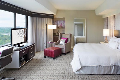 Enjoy the views in our oversize corner king guest room.