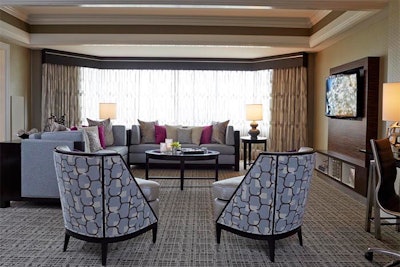 Entertain in our Presidential Suite living room.