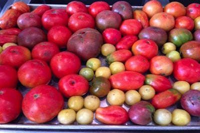 Heirloom tomatoes in the kitchen – Heirloom Tomato Gazpacho