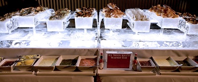 Ice truck killer seafood ice bar
