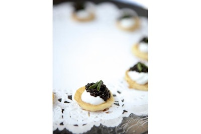 Blini with caviar and crème fraiche