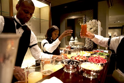 Slinging drinks