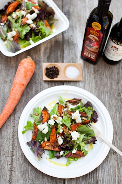 The Seedling Truck from Royal Fig Catering will be offering seasonal dishes such as roasted carrot and pine nut salad with sherry vinaigrette (pictured), mussels with apples and bacon, and roasted porchetta-style pork loin. The farm-to-table truck is available for weddings, fund-raisers, and other private events.