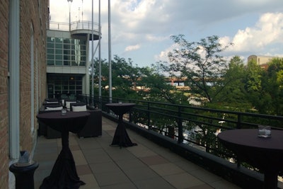 The Terrace provides a gorgeous elevated view of the river