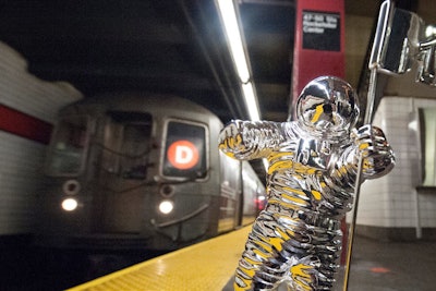 MTV's #RoadtotheVMAs social media campaign included posting Instagram shots of the Video Music Awards' Moonman statue traveling from last year's venue, the Staples Center, to this year's home at the Barclays Center in Brooklyn.