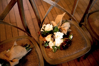 Bouquet and burlap