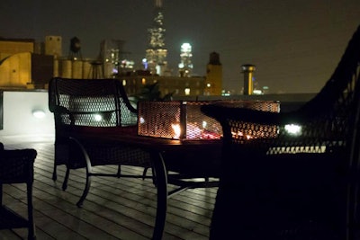 Rooftop deck event space