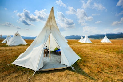 Even our most basic tent, the teepee is thoughtfully crafted. Photo: Jason Savage
