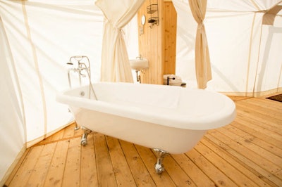 Seasonal locations host roll-top baths. Photo: Jason Savage