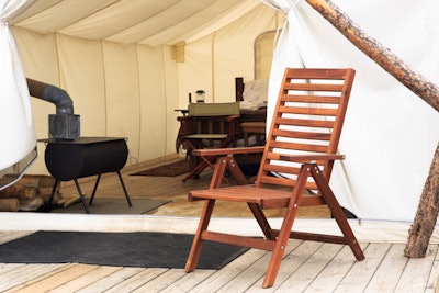 Wood floors extend into a front porch. Photo: Jason Savage