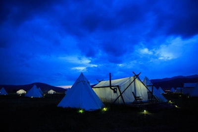 An Under Canvas Event by night. Photo: Jason Savage