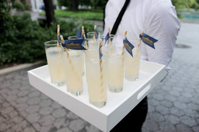 Thyme-Infused Lemonade, Vodka, Spritzer With Customized Straws