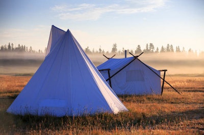 Everything from teepee bathrooms and accommodation teepees to safari tents and gathering marquees. Photo: Jason Savage