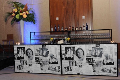 Large vinyl prints on the bar showcased archival photos of the auxiliary board's founding members, as well as old newspaper articles that detailed the beginnings of the group.