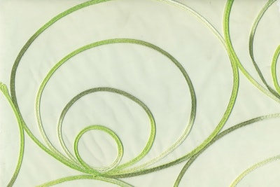 Lime Green Sonata sheer linen, $40, available in the Boston area from Be Our Guest Inc.