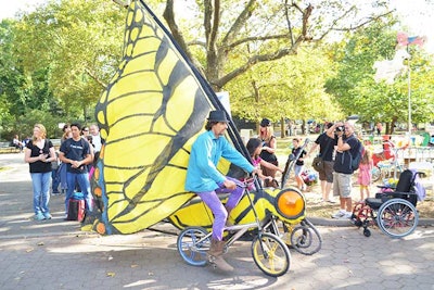 The Austin Bike Zoo brought its butterfly bikes from Texas.