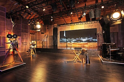 One room conjured a vintage Hollywood studio back lot.