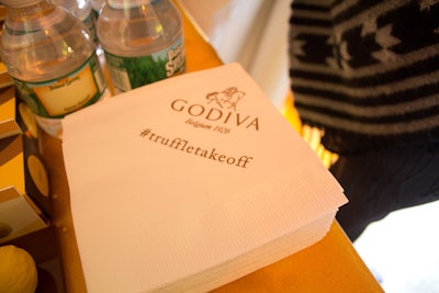 The campaign's hashtag was printed on napkins to encourage social sharing.