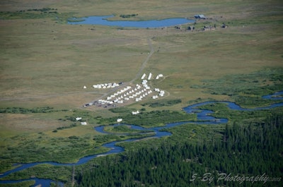 An entire event tent village from above. Photo: Lori Foringer