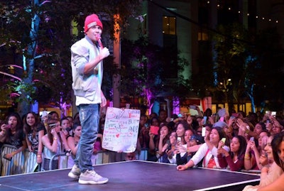 Held at the Sony Pictures lot in Culver City, the launch featured a special performance for more than 400 teens by Austin Mahone. 'It was important to select the right venue because we wanted it to be centrally located for our teen audience, since it was on a Tuesday night,' said Scott Floyd, chief operating officer and executive vice president at PMK-BNC. The chosen venue offered a fun, outdoor atmosphere coupled with ample space to build a stage and custom activations.