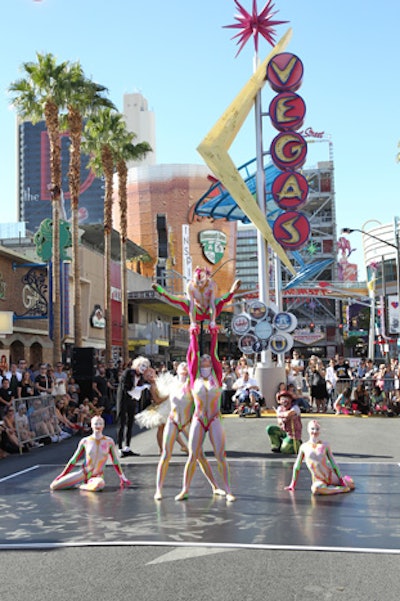 Cirque du Soleil performers had a big presence at the event, performing throughout the two-day run.
