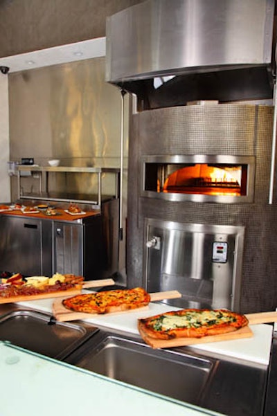 Open kitchen for specialty pizzas and small plates