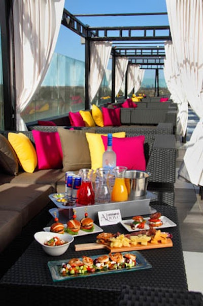 Outdoor cabana terrace