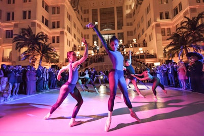 The Studio Company of the Washington Ballet performed 'Diamant,' a piece commissioned for the event, choreographed by Aaron Jackson and set to pop music like Rihanna's 'Diamonds.'
