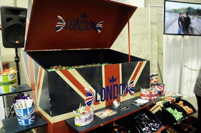 One popular stop on the show floor was the London Candy Company’s Union Jack Candy Chest, which can be hired for events and filled with British chocolates, sweets, and “crisps.”