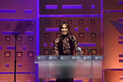 Jennifer Lopez accepted the Ally for Equality Award for her outspoken support of the L.G.B.T community.