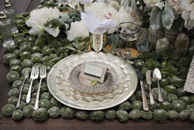 Succulent Table Runner with David Pressman Events.