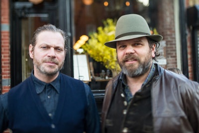 Restaurateurs Frank Falcinelli (left) and Frank Castronovo