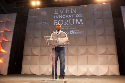 Tiki Barber, owner of new talent booking platform Thuzio, was one of the Event Innovation Forum speakers.