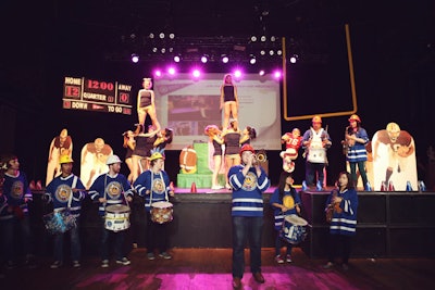 The evening included a pep rally. The Ryerson Rams cheerleaders and the marching band Lady Godiva Band performed as an introduction to the speaking program.