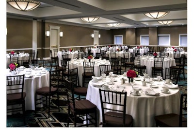 Financial Ballroom – Luncheon: The Financial Ballroom, with all new carpeting, wall treatments and light fixtures, is a lovely venue for a daytime luncheon or brunch.